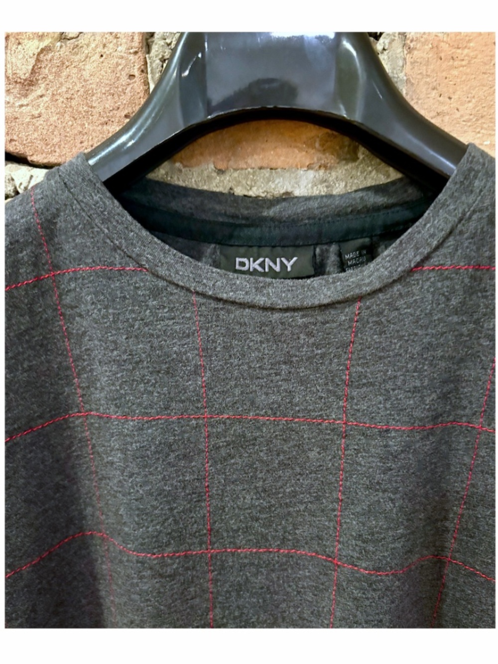 DKNY Gray Short Sleeve T-Shirt Tee